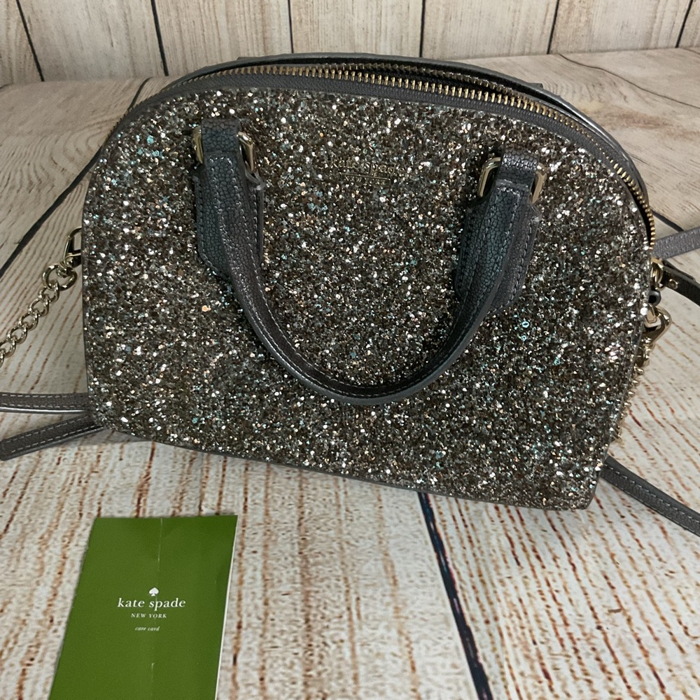 Kate Spade Glittery Gray Handbag